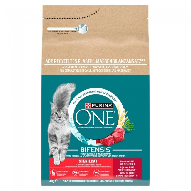 PURINA One Sterilcat Rich in beef - dry cat food - 3kg