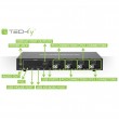 Techly IDATA DP-KVM4 KVM switch Rack mounting Black Techly IDATA DP-KVM4 KVM switch Rack mounting Black