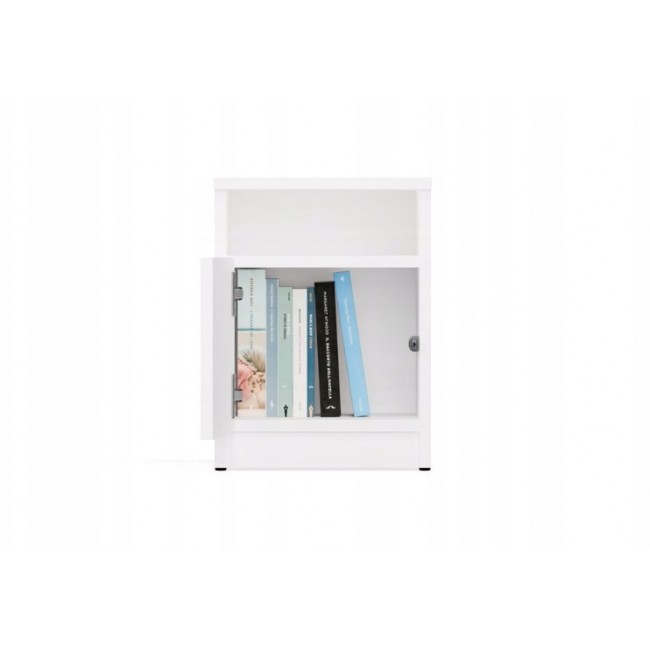 GALAX 30/1D WHITE BEDSIDE TABLE