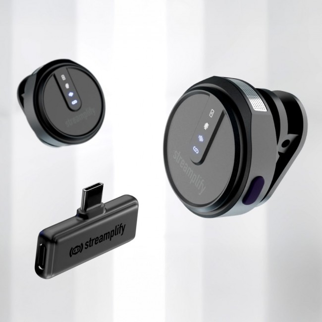 Streamplify MIC GO Black Clip-on microphone