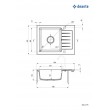 1-bowl granite sink with drainer