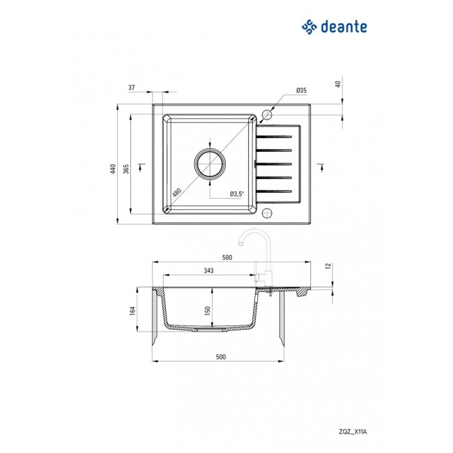1-bowl granite sink with drainer