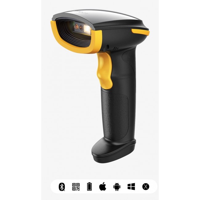 Inateck BCST-23 Handheld bar code reader 2D CMOS Black, Yellow