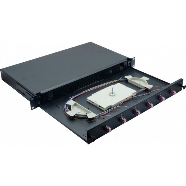Helos 375557 rack cabinet 1U Black
