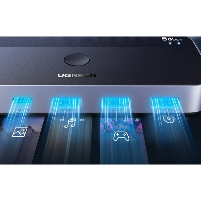 Ugreen USB 3.0 switch CM662, 2 4 outputs, black