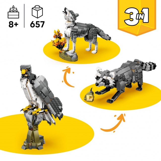 LEGO CREATOR 3 IN 1 31393 Forest Animals: Gray Wolf