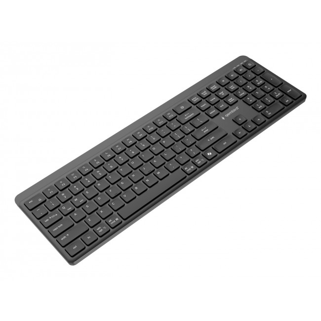 Gembird Dual-mode pro-business slim wireless keyboard, 2.4G+BT, US layout Gembird Dual-mode pro-business slim wireless keyboard, 2.4G+BT, US layout
