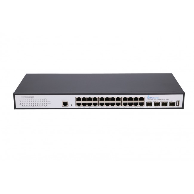 Extralink Switch Hypnos 24x RJ45 1000Mb/s, 4x SFP+, L3, managed