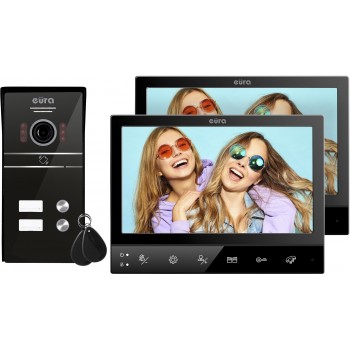 VIDEO DOORBELL EURA VDP-80C5 2-family, black