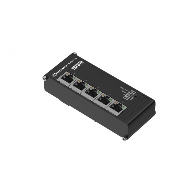 Teltonika NETWORKS TSF010 Flat Ethernet Switch Unmanaged Fast Ethernet (10/100) DIN rail Black Teltonika NETWORKS TSF010 Flat Ethernet Switch Unmanaged Fast Ethernet (10/100) DIN rail Black