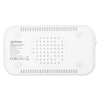 Manhattan 10-port USB-C Charging Station, USB-C Output: 10x 20W, Max 200W, Mains AC power (inc US/EU/UK adapters)