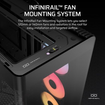 Corsair 4500X RS-R ARGB Tempered Glass Mid-Tower, Black Midi Tower