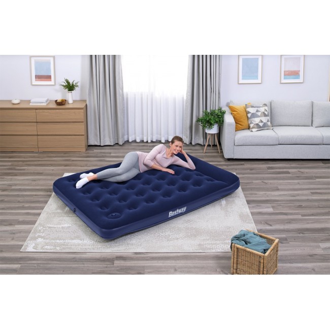 Bestway Air Mattress Queen with Built-in Foot Pump 2.03 m x 1.52 m x 28 cm