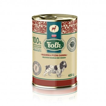 FOLK Delicious Masurian roe venison Mono - wet dog food - 400g
