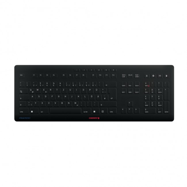 CHERRY Stream keyboard Universal RF Wireless + USB QWERTZ German Black