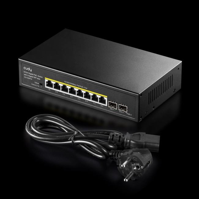 Cudy GS1008PS2 network switch Unmanaged Gigabit Ethernet (10/100/1000) Power over Ethernet (PoE) Black Cudy GS1008PS2 network switch Unmanaged Gigabit Ethernet (10/100/1000) Power over Ethernet (PoE) Black