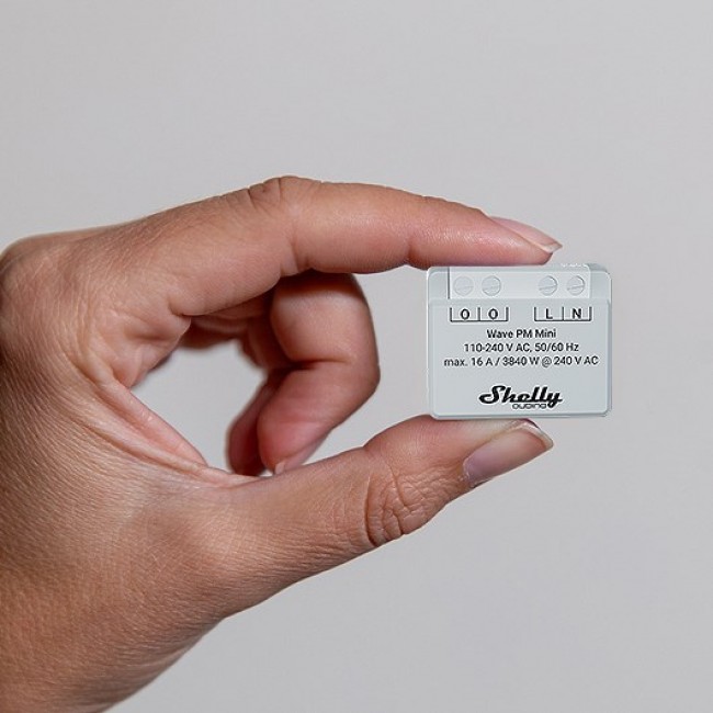 Shelly Qubino Wave PM Mini Smart switch Grey Shelly Qubino Wave PM Mini Smart switch Grey