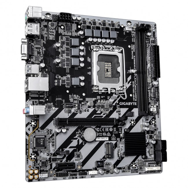 GIGABYTE H810M S2H GEN5 Motherboard - Intel Core Ultra (Series 2) CPUs, 4+1+2 Phases VRM, up to 6400MHz DDR5, 1xPCIe 4.0 M.2, 1GbE LAN, USB 3.2 Gen 1