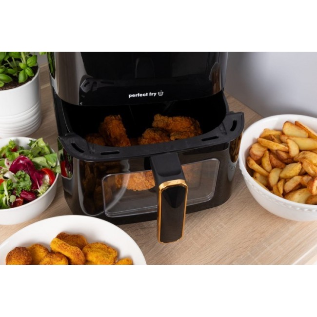 ELDOM FRITTA fat-free fryer capacity 5.0 l adjustable temp. clock 1500 W Single 5 L Stand-alone Hot air fryer Black