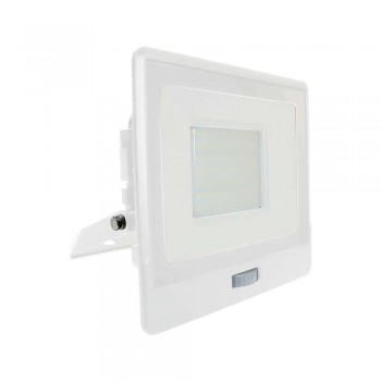 LED projector V-TAC VT-158S with connection coupler 50W 6500K 4000lm motion detector (SKU 20279) White