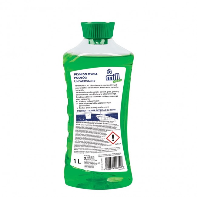 Mill Clean floor cleaner with lily of the valley fragrance 1 L Mill Clean floor cleaner with lily of the valley fragrance 1 L