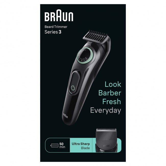 Braun BeardTrimmer 3 BT3421 Battery 40 2 cm Black Braun BeardTrimmer 3 BT3421 Battery 40 2 cm Black
