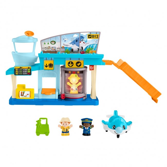 Fisher-Price Little People Everyday Adventures Airport Toddler Playset, Airplane & 3 Play Pieces Fisher-Price Little People Everyday Adventures Airport Toddler Playset, Airplane & 3 Play Pieces