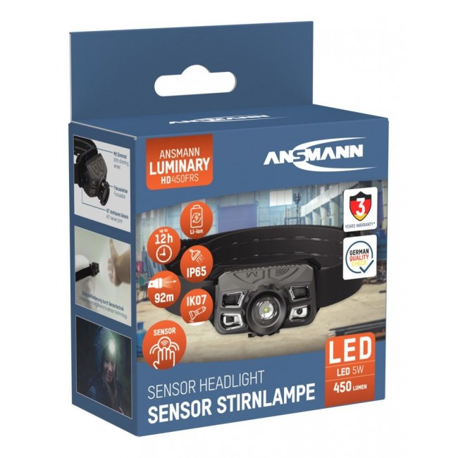 Ansmann HD450FRS Black, Grey Headband flashlight LED Ansmann HD450FRS Black, Grey Headband flashlight LED