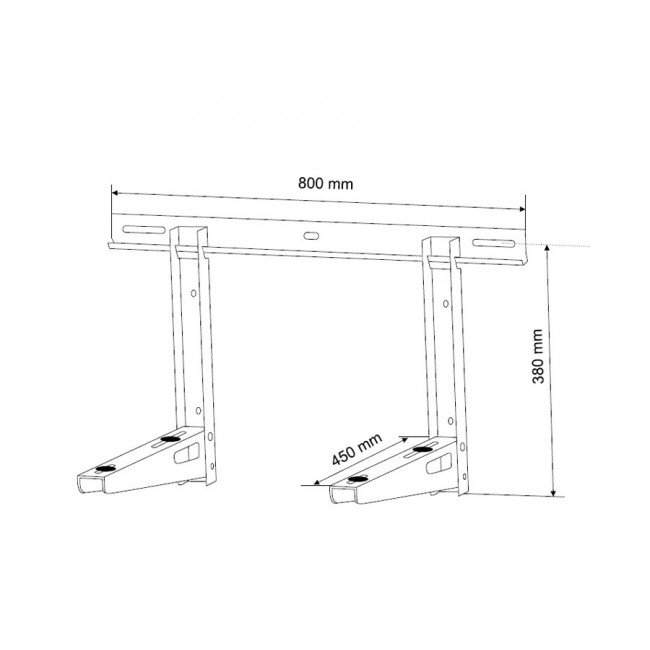 Air Conditioner Wall Mount Galvanized Steel Bracket up to 100kg Maclean Air Conditioner Wall Mount Galvanized Steel Bracket up to 100kg Maclean