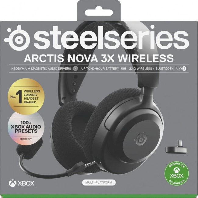 Steelseries Arctis Nova 3X Wireless, Black Steelseries Arctis Nova 3X Wireless, Black