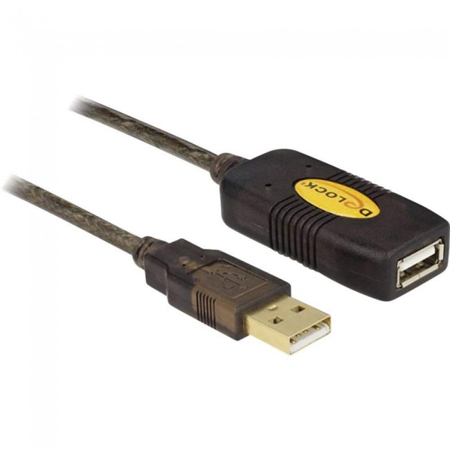 DeLOCK 30m, USB2.0 - USB2.0 USB cable USB A Black DeLOCK 30m, USB2.0 - USB2.0 USB cable USB A Black