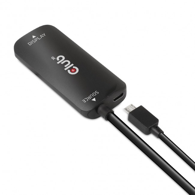 CLUB3D HDMI + Micro USB to USB Type-C 4K120Hz or 8K30Hz M/F Active Adapter
