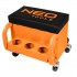 Workshop stool on wheels with tool drawers