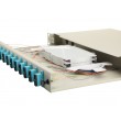 Equip 12-Port Fiber Optic Splice Box, SC Duplex, OM3, 1U, Equipped, Grey