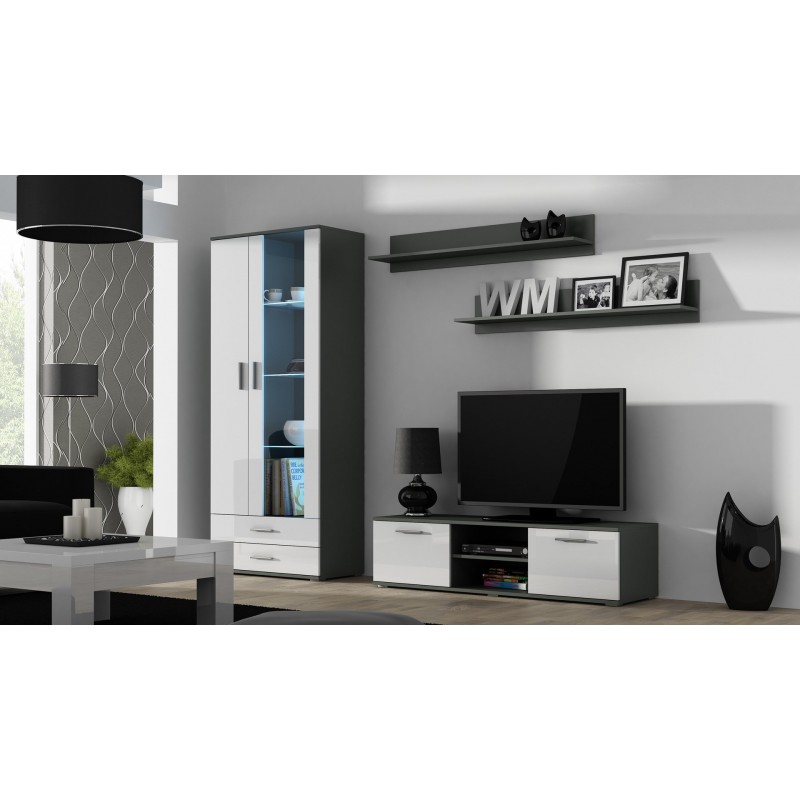 Cama TV stand SOHO 140 grey/white gloss Cama TV stand SOHO 140 grey/white gloss