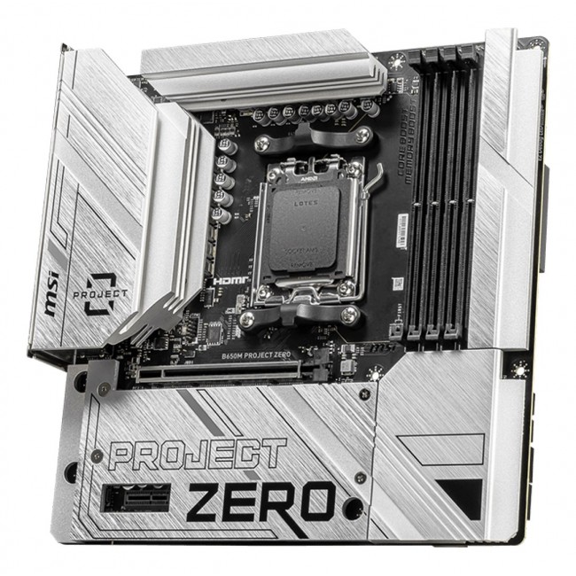 MSI B650M PROJECT ZERO motherboard AMD B650 Socket AM5 micro ATX