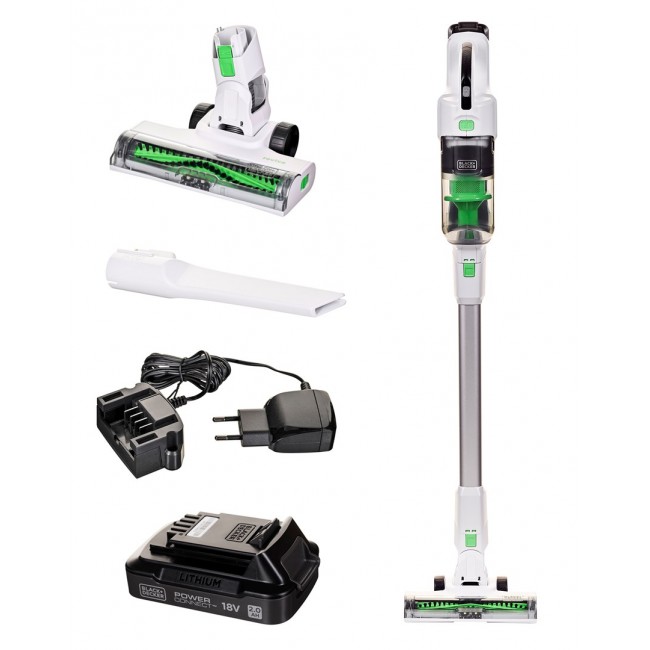 Black & Decker REVSV18D1 stick vacuum/electric broom 2-in-1 stick vacuum Battery Dry Bagless 0.5 L 36 W Green, White 2 Ah