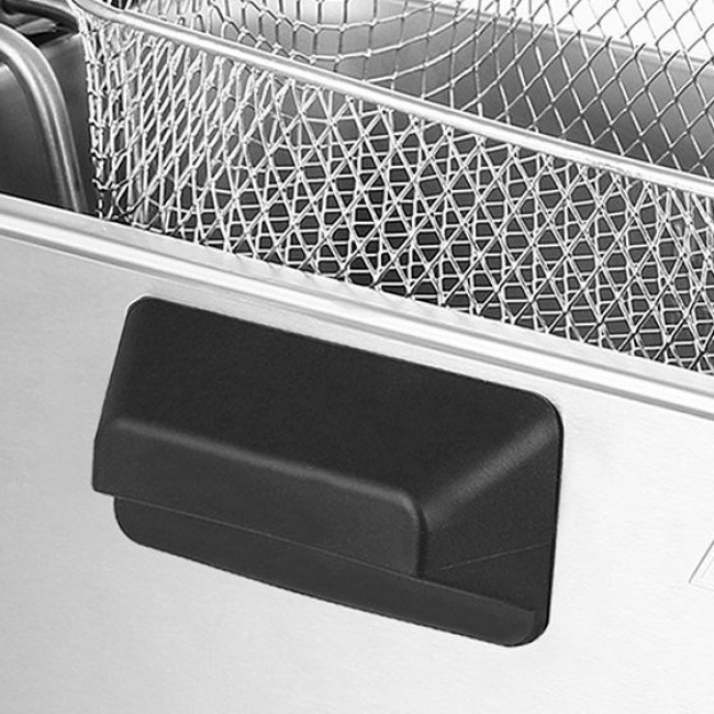 Emerio DF-120482 fryer Double 3 L Stand-alone 2000 W Deep fryer Black, Stainless steel