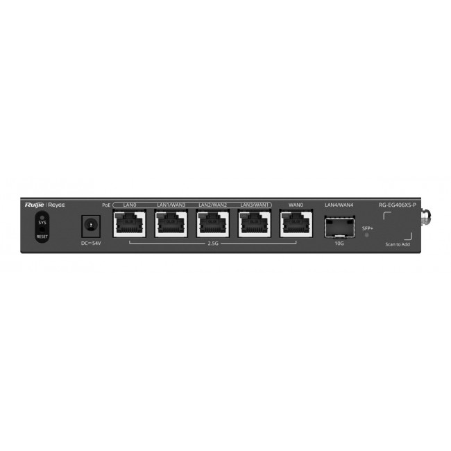 Ruijie Networks RG-EG406XS-P wired router 2.5 Gigabit Ethernet Black