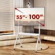 Maclean TV stand / cart, camera shelf, on casters, 55-100