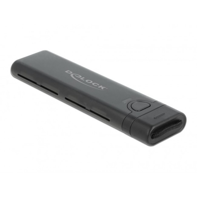 DeLOCK External USB Type-C Combo Enclosure for M.2 NVMe PCIe or SATA SSD - tool free