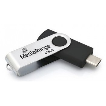 MediaRange MR1955 USB flash drive 256 GB USB Type-C 3.2 Gen 1 (3.1 Gen 1) Black, Silver