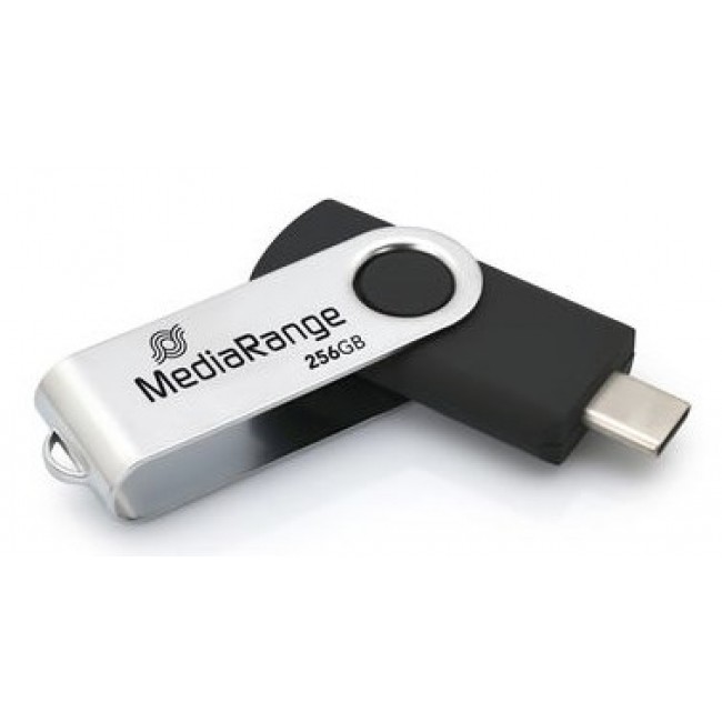 MediaRange MR1955 USB flash drive 256 GB USB Type-C 3.2 Gen 1 (3.1 Gen 1) Black, Silver