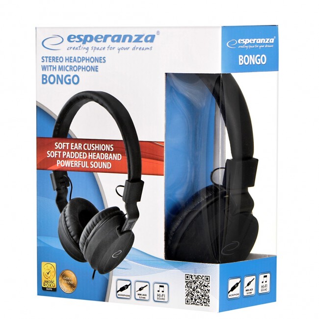 Esperanza EH212K Headphones with microphone