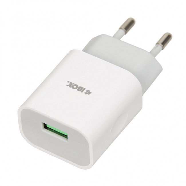 Power charger iBOX C-41 USB 2A, 1 USB port, microUSB cable, White