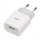 Power charger iBOX C-41 USB 2A, 1 USB port, microUSB cable, White