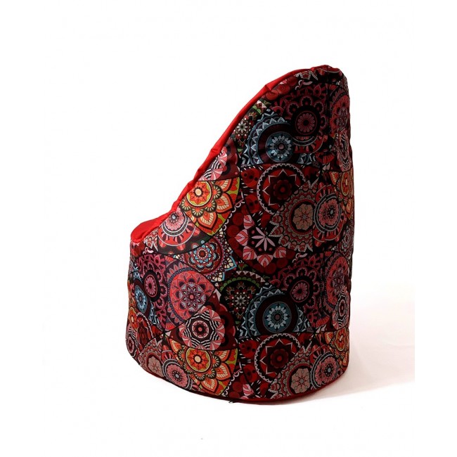 Sako bag pouffe Mandala print-red XL 120 x 80 cm