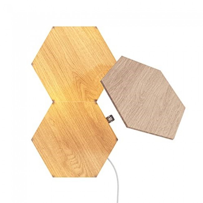 Nanoleaf Elements Wood Look Hex Exp Pk 3 mood lighting
