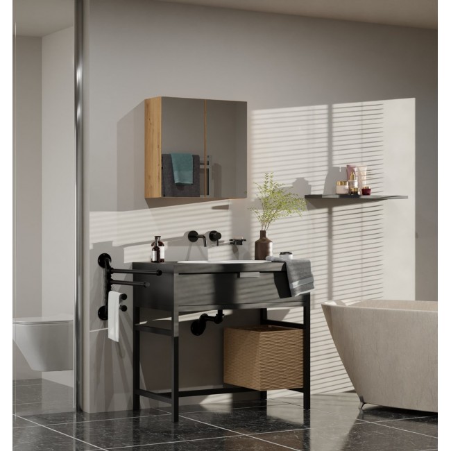 Topeshop POLA 2DL ARTISAN bathroom storage cabinet Oak