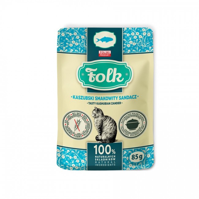 FOLK Tasty Kashubian zander - wet cat food - 85g